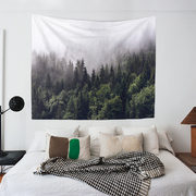 Châu âu và Hoa Kỳ màu xanh lá cây phong cảnh rừng tấm thảm treo đồ trang trí bạt vải nền khăn trải bàn trang trí phòng ngủ vải tấm thảm tường vải