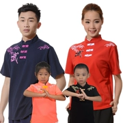 獬 豸 may mặc Trung Quốc khóa Yunwu Trung Quốc T-Shirt trẻ em võ thuật hiệu suất Tai Chi huấn luyện viên võ thuật T-Shirt thể thao