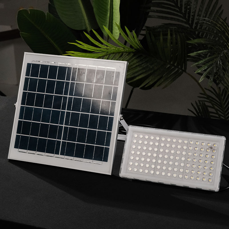 Ngoài Trời IP65 Chống Thấm Nước Năng Lượng Mặt Trời Đèn Sân Vườn Siêu Sáng 50W-200W Mô-đun Nhôm Đúc Pha pha led năng lượng mặt trời đèn pha nlmt