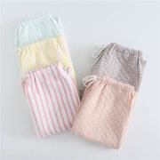 Mùa thu và mùa đông quần ngủ mới của phụ nữ quần ba lớp bông đan bằng vải cotton Nhật Bản