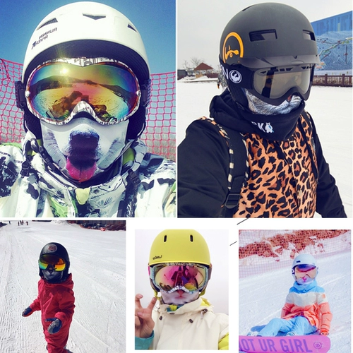 Зимнее защищающее от холода лыжное ветрозащитное снаряжение подходит для мужчин и женщин для велоспорта, удерживающий тепло шлем, медицинская маска