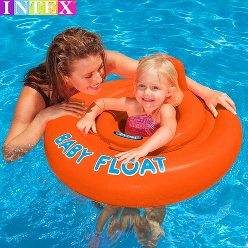 Intex, мультяшный плавательный круг, игрушка для младенца, увеличенная толщина