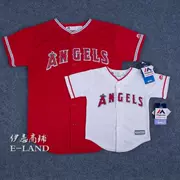 Yi tình yêu cửa hàng MLB đồng phục bóng chày thiên thần đội Angels cha mẹ và con mặc trẻ em mặc các cặp vợ chồng hip-hop thể thao ngắn tay T-Shirt