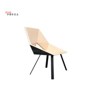 Hình học tam giác rỗng ghế thiết kế hình FRP đồ nội thất hạt gỗ khâu nhà đơn ghế cuốn sách ghế thực sự bắn ghế - Đồ nội thất thiết kế