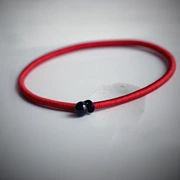 [Red] Rain Ink Sen Thiết kế ban đầu Handmade SpongeBob Red String Thin Anklet | Tươi và đơn giản | Onyx đen