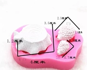 3d phim hoạt hình gốc cây nhím silicone khuôn bánh xà phòng làm bằng tay DIY khuôn sô cô la nhím gốc cây