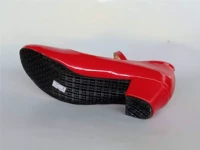 Красная короткая база каблука 3,5 см