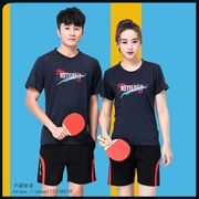 Bộ đồ bóng bàn phù hợp với nam và nữ khô nhanh thoáng khí cổ tròn thể thao trẻ em áo huấn luyện ngắn tay đồng phục đội trò chơi tùy chỉnh