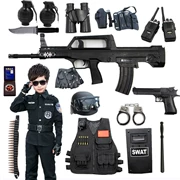 Trẻ em điện đồ chơi súng nhỏ cảnh sát đặc biệt nhà tạo giống đầy đủ bộ cos thiết bị cảnh sát nhỏ bé trai chiến đấu súng lục