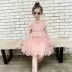 Mùa hè 2019 Cô gái Openwork Ren Công chúa Váy Đầm thoáng khí Gạc gạc Tiên nữ Váy - Váy bexinhshop shop Váy