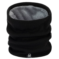 Черный шарф-платок, зимний трикотажный комплект, удерживающий тепло универсальный демисезонный утепленный шарф, с защитой шеи