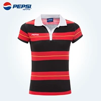 PEPSI Pepsi thể thao bóng đá mùa hè đích thực của phụ nữ sọc áo thun cotton áo thun tay ngắn 05928217 áo polo tay lỡ