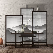 Mới phong cách Trung Quốc phân vùng màn hình phòng khách bằng gỗ hiên cổ điển vải đơn giản thời trang có thể tháo rời màn hình ghế ngồi Zen phong cảnh - Màn hình / Cửa sổ