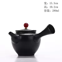 Черная гончарная боковая горшка (стиль 2)