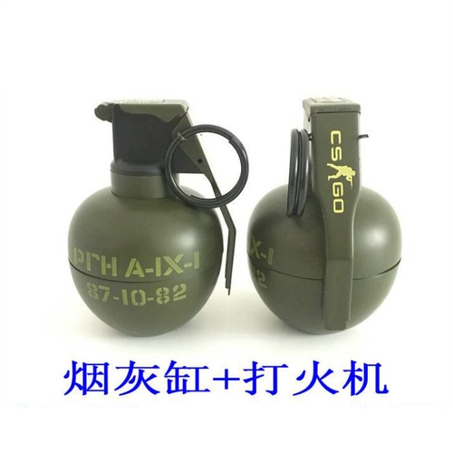 Пепельница, креативная ретро ветрозащитная зеленая зажигалка