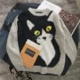 Phiên bản tiếng Hàn của áo len mèo hoạt hình mới Nhật Bản nhỏ dày dày đầu người yêu áo len áo hoodie đôi