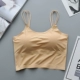 Trắng mỏng Vai yếm Vest Vest Bọc ngực Cơ sở Chống sáng ngắn Ngực Ban nhạc Thể thao Cô gái Đồ lót Bra - Ống