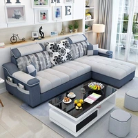 Đồ nội thất Hiện Đại Đơn Giản Đa Chức Năng Vải Sofa Giường Phòng Khách Châu Âu Sofa Vải Kết Hợp sofa mini phòng ngủ