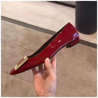 Bluster красная патентная кожа (плоская и 2 см)