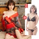 Nhật sexy đồ lót Ice Silk kimono áo choàng tắm sexy quần áo ngủ trong suốt Sao đồng phục đồ lót nóng cám dỗ