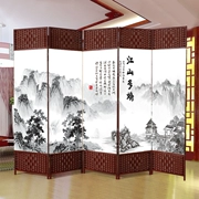 Tùy chỉnh 
            màn hình phân vùng tường văn phòng gấp màn hình chặn đơn giản hiện đại gấp vải di động lối vào kính chắn gió phong cách Trung Quốc rèm gió phẳng vach ngan toilet
