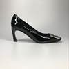 Black patent leather and 7 cm high