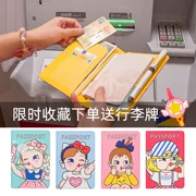 Hộ chiếu túi nữ yêu nữ hộ chiếu Hàn Quốc chủ thẻ in đa chức năng thẻ hoạt hình ID hộ chiếu bảo vệ - Túi thông tin xác thực