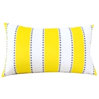 R-желтая и белая полосатая подушка талии