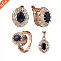 2021 New Fashion Women Jewelry Sets 585 Rose Gold Silver Col