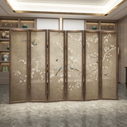 Vách ngăn màn hình
         tùy chỉnh phòng khách kiểu Trung Quốc văn phòng khách sạn nhà hàng phòng ngủ khối hộ gia đình gỗ rắn di động gấp hoa và chim