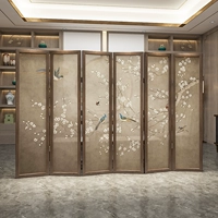 vách ngăn phòng khách bằng gỗ Vách ngăn màn hình
         tùy chỉnh phòng khách kiểu Trung Quốc văn phòng khách sạn nhà hàng phòng ngủ khối hộ gia đình gỗ rắn di động gấp hoa và chim vách ngăn phòng bằng gỗ