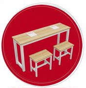 Học nghệ thuật nhỏ cho trẻ nói chuyện với bàn đào tạo ngăn kéo bàn mới sơn bàn ghế nhà đơn giản - Nội thất giảng dạy tại trường