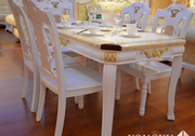 Đá cẩm thạch bàn ăn tối giản hiện đại rắn bàn ăn gỗ và ghế kết hợp khu dân cư đồ nội thất bàn ghế hình chữ nhật bàn ăn