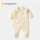 Tongtai Baby Bodazer Mùa xuân và mùa hè Trẻ sơ sinh Cotton đứng Cổ áo kín đáy quần dài tay Baby Baby Plain One Piece Mới - Áo liền quần