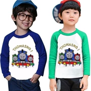 Mùa thu 2018 mới áo thun dài tay Thomas quần áo trẻ em cotton cotton Quần áo trẻ em Thomas chạm đáy