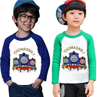 Mùa thu 2018 mới áo thun dài tay Thomas quần áo trẻ em cotton cotton Quần áo trẻ em Thomas chạm đáy áo phông điệu cho bé gái