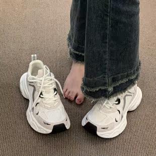 Кроссовки Huaqiang Huali сетчатые дышащие повседневные dad shoes женские, 2023 новые женские кроссовки, спортивные кроссовки, универсальная толстая подошва, сетчатые