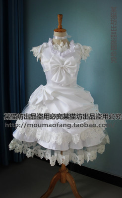 taobao agent Black deacon cosplay anime clothing customized Elizabeth white illustration dress