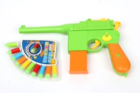 Súng đồ chơi trẻ em súng đạn mềm súng ngắn nhựa Q súng bb đạn màu đạn đạn phát sáng bán tự động năm vụ nổ đồ chơi cho bé trai 1 tuổi
