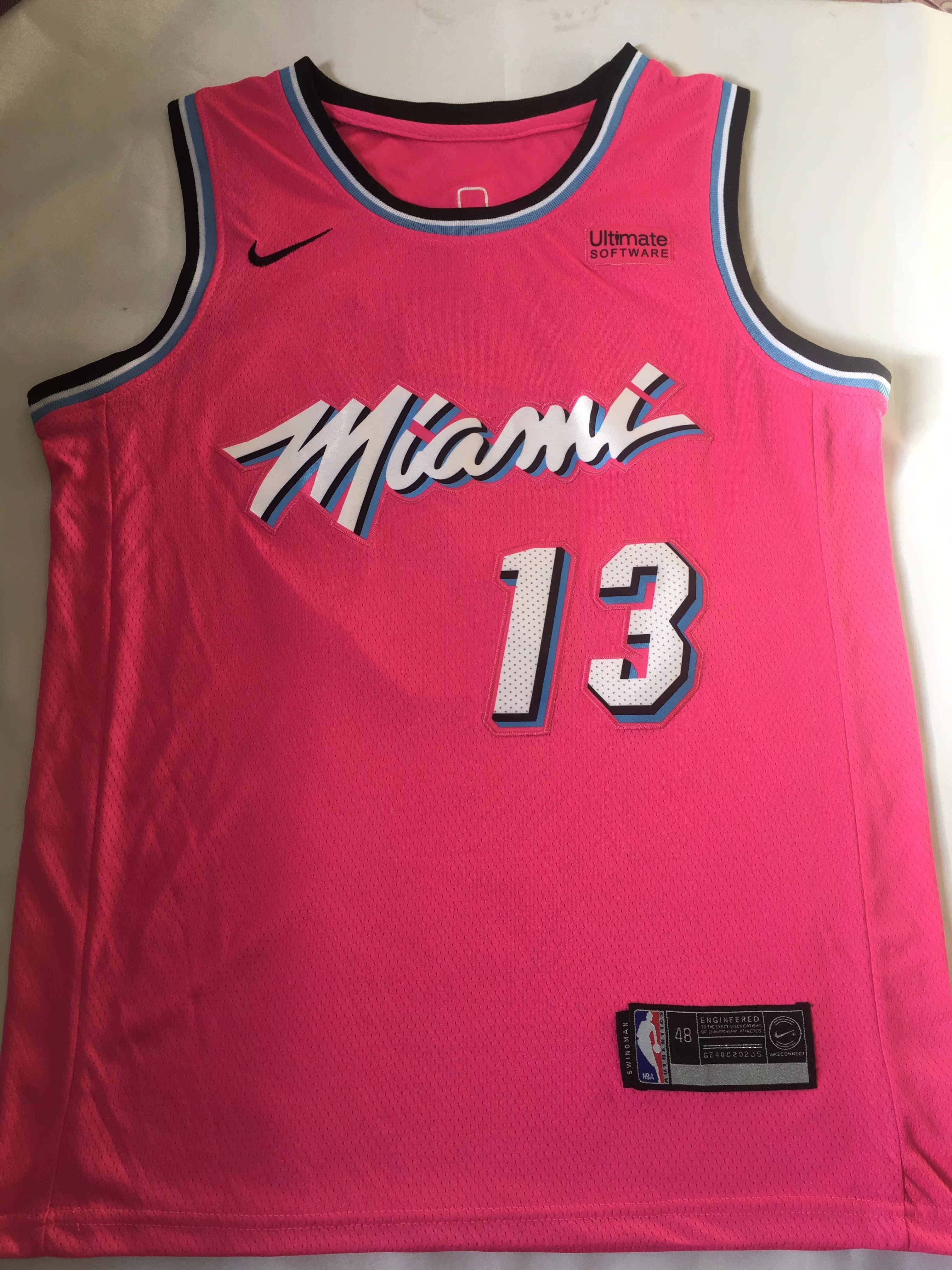 Hot 13 Pink AwardThe heat No. 3 Wade Jersey men and women Basketball clothes No.22 Butler Jersey City Edition Basketball clothes vest