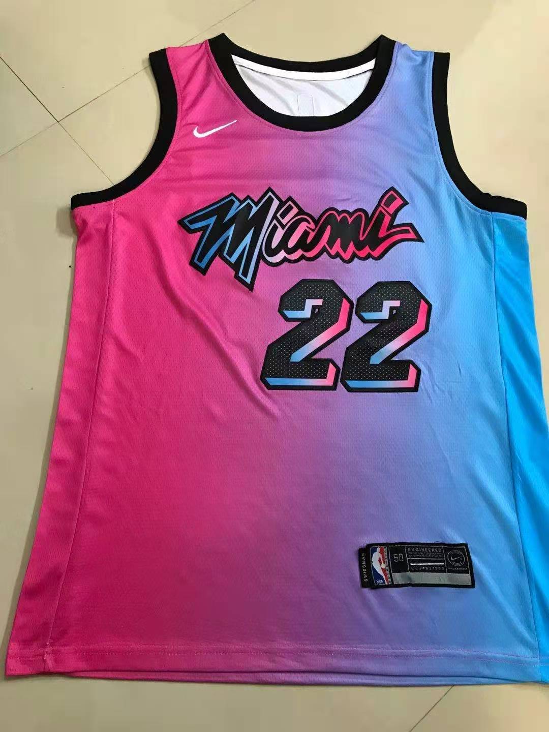 Heat's New 22 City VersionThe heat No. 3 Wade Jersey men and women Basketball clothes No.22 Butler Jersey City Edition Basketball clothes vest