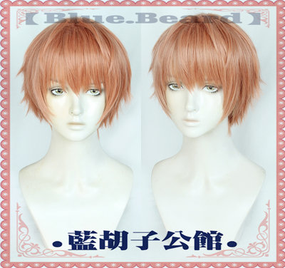 taobao agent [Blue beard] Xia Mingxing cos wigs of children's dark orange in the shortness of teenagers and the love of the night