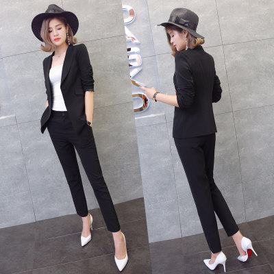 Hàng hóa châu âu phù hợp với nhỏ phù hợp với chuyên nghiệp mặc 2018 mới mùa thu phù hợp với nữ ăn mặc phong cách Người Anh tính khí thời trang hương thơm nhỏ