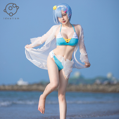 taobao agent Ideal Re: From the beginning of the zero world life, Rem cos sailor clothing swimsuit cosplay swimwear