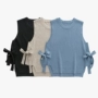 Áo vest dệt kim gió mùa xuân nữ mùa thu và ngắn bf hoang dã 2018 phiên bản mới của Hàn Quốc áo len lỏng quần áo công sở nữ