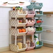 Gia vị nhà bếp dày lên kệ bếp lưu trữ giỏ nhiều lớp nhỏ cửa hàng bách hóa kệ nhựa treo tường mới - Trang chủ