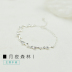 Sterling bạc vòng đeo tay nữ Hàn Quốc phiên bản của Sen 925 bạc trang sức đơn giản sinh viên cá tính tươi ánh trăng rừng bạn gái vòng đeo tay Vòng đeo tay Clasp