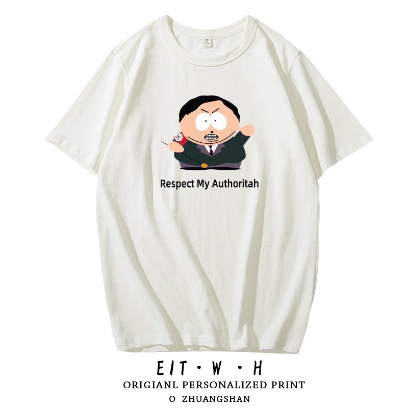 Футболка South Park с надписью Южный Парк, Kenny в коротком рукаве, одежда вокруг Kenny, полурукавная футболка