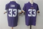 Quần áo bóng bầu dục huyền thoại người hâm mộ phiên bản kích thước lớn thêu tay áo ngắn hip hop Vikings Viking 33 # COOK găng tay bóng bầu dục