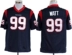 Quần áo bóng bầu dục cầu thủ người hâm mộ phiên bản kích thước lớn hip hop Houston Texans Texas người 99 # Watt - bóng bầu dục bóng ném rugby bóng bầu dục